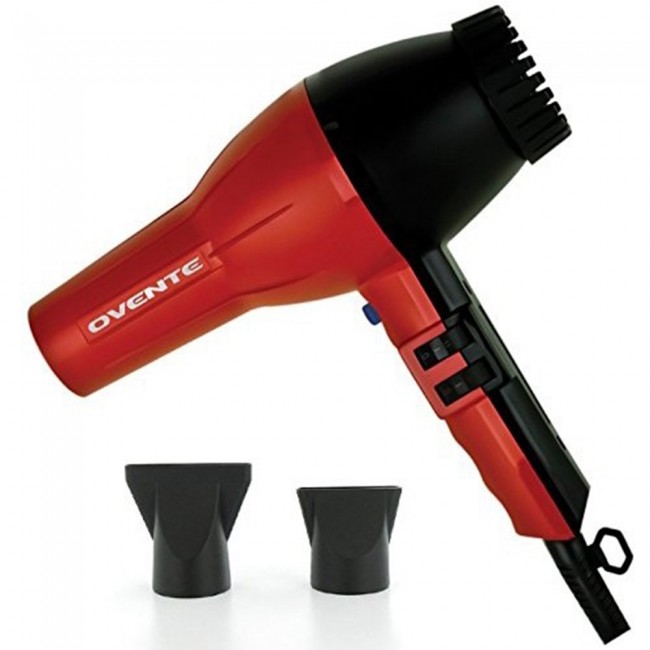 Ionic Tourmaline Handheld Hair Dryer Red (3600) | Ovente US