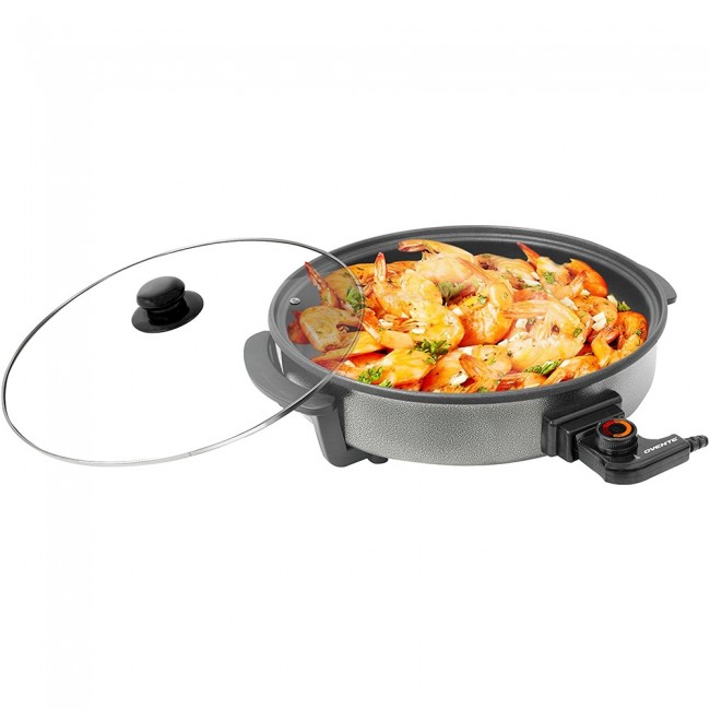 SK3113B Ovente Electric Skillet 13 Inch with Non Stick Aluminum Coating  Body and Adjustable Temperature Controller, Frying Pan with