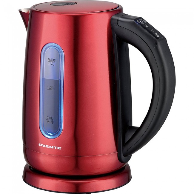 OVENTE 7-Cup Red Stainless Steel BPA-Free Electric Kettle with
