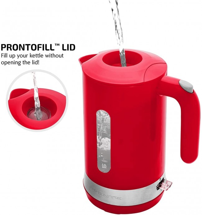 Ovente Electric Hot Watter Kettle with ProntoFill Lid, Pink 1.8