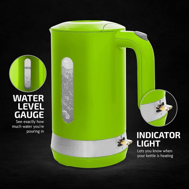 Ovente Electric Hot Water Kettle 1.8 Liter Prontofill Lid 1500W