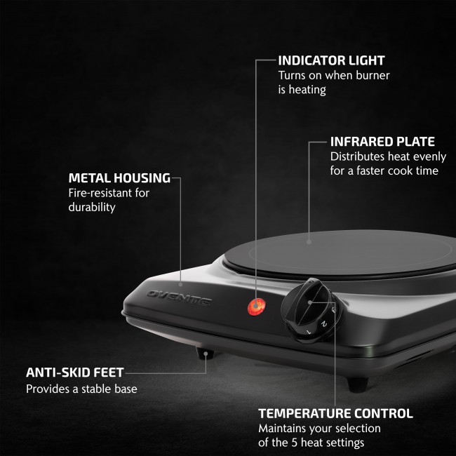 Electric Hotplate - Single Burner - 1000 watts