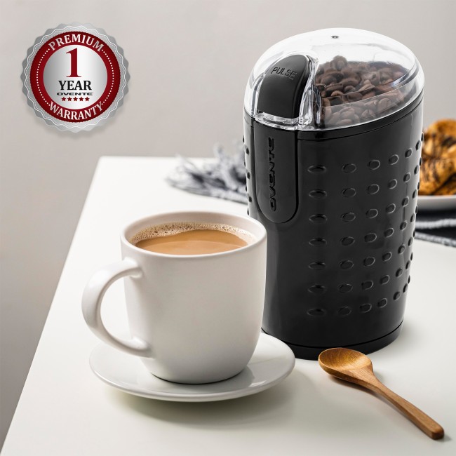 Ovente One-Touch Electric Coffee Grinder and Other Spices - Seeds, Nuts,  Grains - Stainless Steel Blades (CG225 Series)