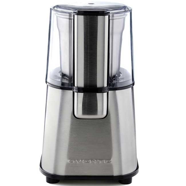 OVENTE 2.1 oz. Silver Multi-Purpose Electric Coffee Grinder Lid-Activated  Switch CG620S - The Home Depot