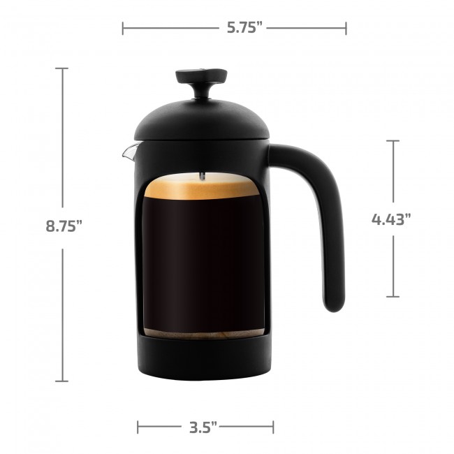 Ovente FSH20S Stainless Steel French Press Coffee Maker; 1.06 qt.