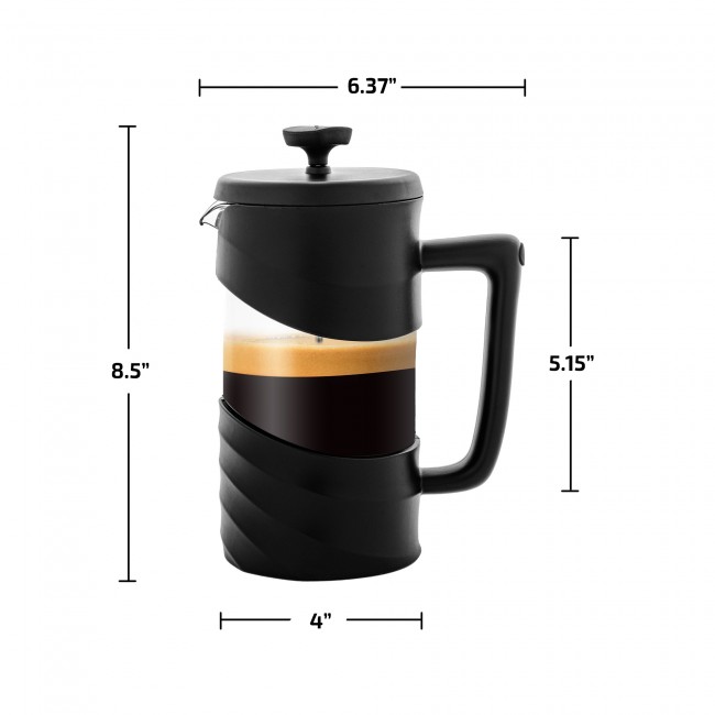Floh French Press for Coffee & Tea in Black Gloss - 34 Oz Insulated St –  Eje Cafetero