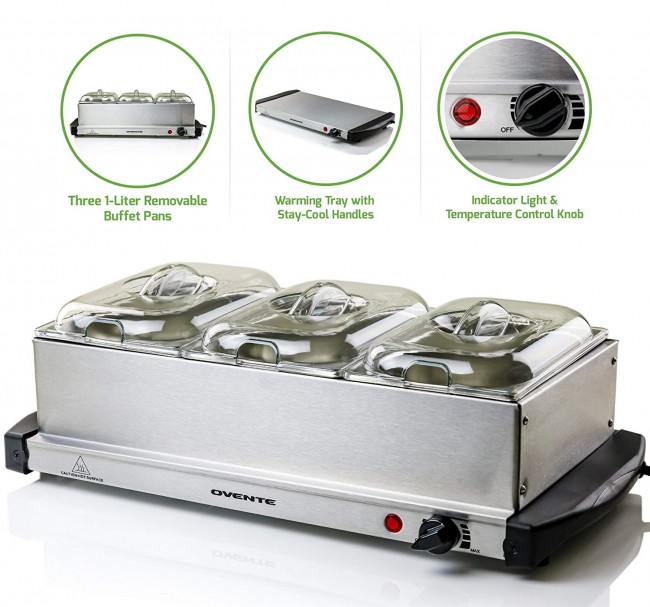 Detachable Electric Food Warmer Tray Foldable Electric Warming