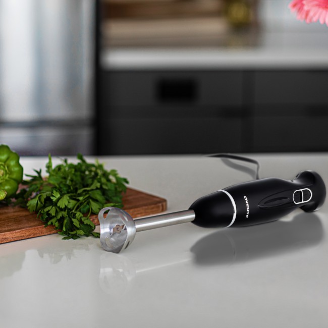 OVENTE Electric Cordless Immersion Hand Blender, 8-Mixing Speed,  Rechargeable, New- Black HR981B