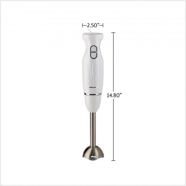 300-Watt Hand Mixer Ovente HS580R Multi-Purpose Immersion Blender Brushed Stainless Steel Blades and Detachable Shaft 2 Speeds Red 