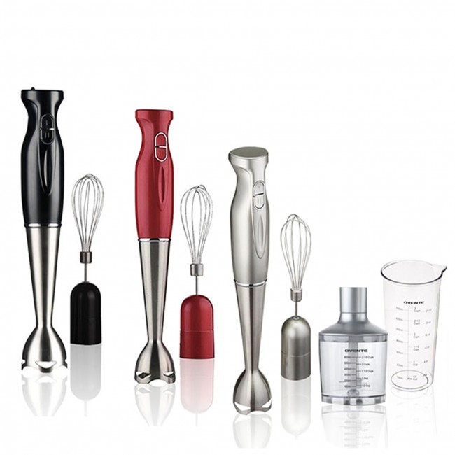 OVENTE Multi-Purpose Immersion Hand Blender Set 300-Watt, Stainless Steel  Blades, Includes Attachments, 2-Speed Settings HS585B - The Home Depot