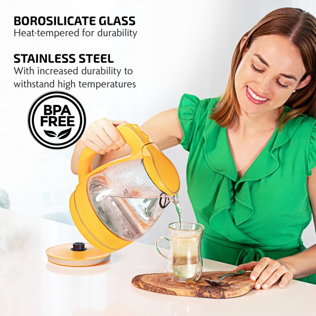 Electric Kettle Glass 1.5L BPA-Free KG83 | Ovente US