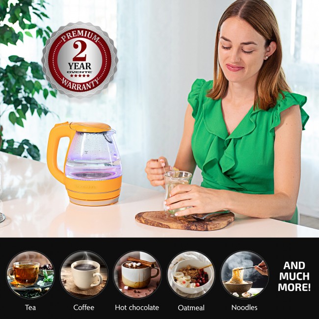 Electric Kettle Glass 1.5L BPA-Free KG83 | Ovente US