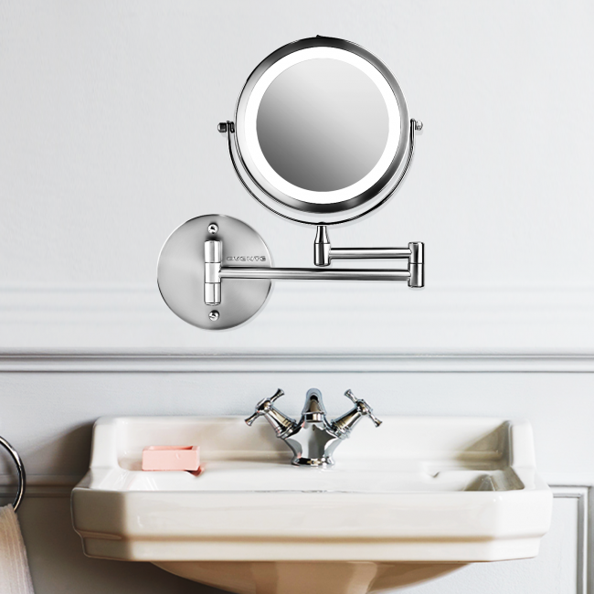 Wall Mounted Vanity Mirror 7 Inches, Wall Mounted Vanity Mirror With Folding Arm
