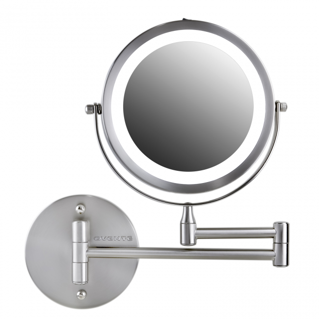Wall Mounted Vanity Mirror 7 Inches, Lighted Magnifying Makeup Mirror Wall Mount