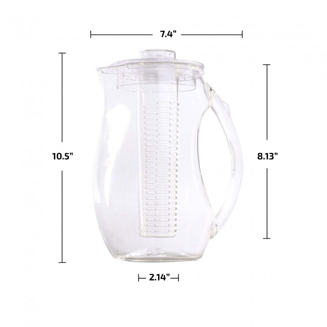 Infused Water Pitcher with Stirring Rod 2.5 Liter (PIA0852C)