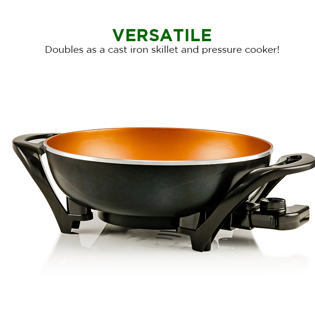 Ovente Electric Skillet with Non-Stick Aluminum Body (SK11112 Series)