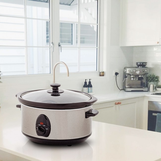 Ovente 3.5 Liter Slow Cooker with Removable Crock, Multiple Heat