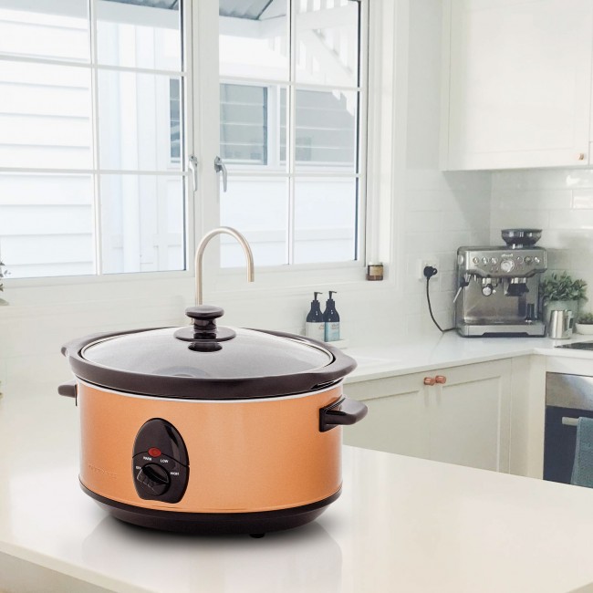 Ovente 3.5 Liter Slow Cooker with Removable Crock, Multiple Heat