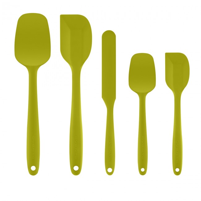 OVENTE Green Non-Stick Silicone Spatula Set with Heat Resistant and  Stainless Steel Core (Set of 5) SP12305G - The Home Depot