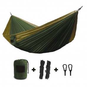 Ovente Portable Parachute Hammock, Parachute-Grade Nylon, 485-lbs Capacity, Heavy-Duty Carabiner & 2-Meter Rope, Free Bag (HKA95G)