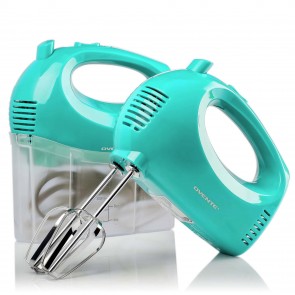 Ovente 5-Speed Ultra Power Hand Mixer with FREE Storage Case, Turquoise (HM151T)