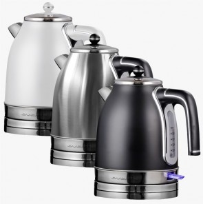 vente Electric Kettle, 1.7L, Auto Shut-Off, 1500W, Matte Stainless Steel & BPA-Free, Removable Anti-Scale Filter, Centered Water Gauge