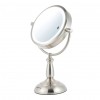 Ovente MPT75BR1x7x  SmartTouch  7.5 inch Three Tone LED Makeup Mirror, Tabletop Vanity Mirror, 1x/7x Magnification, Nickel Brushed