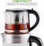 Ovente Glass Tea Kettle 27oz, With Tea Infuser for Loose-Leaf Tea, Compatible With KG612S (FGK27B)