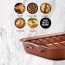 Ovente Oven Roasting Pan Nonstick Carbon Steel Baking Tray with V-Shaped Design Rack and Carving Knife Set, Copper, CWR24619CO