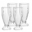 Ovente Old-Fashioned Milkshake Glasses, Durable & BPA-Free Clear Cups Perfect for Root Beer Float, Strawberry Shake, Sherbet, Soda, Sundae, and Ice Cream, Dishwasher Safe, Set of 4, 12.5 oz, GM22040