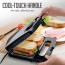 Ovente Electric Panini Press Grill Breakfast Sandwich Maker with Nonstick Two-Sided Hot Plates, LED Lights & Thermostat Control, Perfect for Cooking Burger & Grilled Cheese, Black GP0401B    