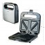 Ovente Electric Sandwich Maker, Non-Stick Plates, Anti-Skid Feet, Indicator Lights, Stainless Steel, 750W, Black (GPS401B)