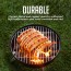 Ovente Portable Charcoal Grill with Dual-Venting System (GQR0400BR)