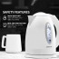 Ovente BPA-Free Electric Kettle 1.7 Liter with Auto Shut-Off and Boil-Dry Protection (KP72 Series)