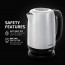 Ovente Electric Kettle, Stainless Steel, 1.7L, 1100W, BPA-Free, Cordless, Auto Shut-Off and Boil-Dry Protection, Concealed Heating Element, Brushed Silver (KS27S)