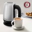 Ovente Electric Kettle, Stainless Steel, 1.7L, 1100W, BPA-Free, Cordless, Auto Shut-Off and Boil-Dry Protection, Concealed Heating Element, Brushed Silver (KS27S)