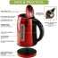 Red Ovente Stainless Steel Electric Kettle BPA-Free 1.7L