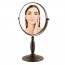 Ovente Tabletop Makeup Mirror, 8 Inch, Dual-Sided 1x/7x Magnification, Antique Bronze (MNLAT80ABZ1X7X)