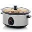Ovente 3.5 Liter Slow Cooker with Removable Crock, Multiple Heat Settings, Cool Touch Handles and  Silver Finish (SLO35ABR)