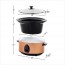 Ovente Portable 3.7 Quart Temperature Controlled Removable Stoneware Slow Cooker 3 Cooking Setting, Tempered Glass, Copper SLO35ACO