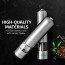 Ovente Electric Salt and Pepper Grinder Stainless Steel Set with Ceramic Blades (SPD112S)