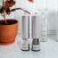 Ovente Electric Salt and Pepper Grinder Stainless Steel Set with Ceramic Blades (SPD112S)