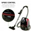 OVENTE Electric Lightweight Canister Vacuum Cleaner with 3 Cleaning Tools for Hard Floor Carpet, Easy Clean & Storage, Bonus of Pack of 4 Dust Bags and 1 Filter, Black ST1600B + ACPST16041