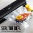 Ovente Automatic Vacuum Sealer Machine with Sealing Bags and Tube, Compact and Portable, Easy to Use Design, Airtight Suction System Perfect for Food Storage, Meal Prep, Sous Vide, Black SV2906B 