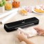 Ovente Automatic Vacuum Sealer Machine with Sealing Bags and Tube, Compact and Portable, Easy to Use Design, Airtight Suction System Perfect for Food Storage, Meal Prep, Sous Vide, Black SV2906B 