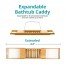 Zinkoo Expandable Bamboo Bathtub Caddy with Book / Tablet Holder  (TCB2012B)